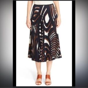 Lafayette 148 New York Dorothy Pleated Skirt Ochre